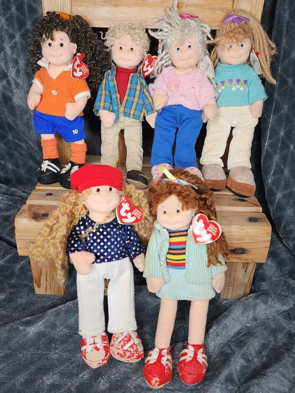 TY Beanie Kid Style Plush Doll - Red & Blue Outfit